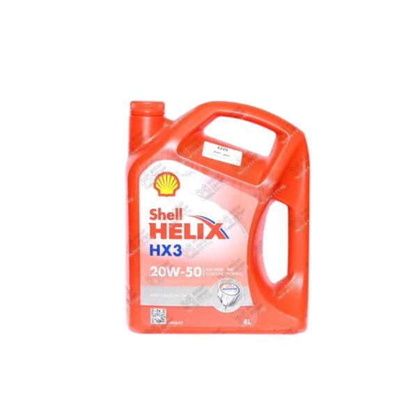 Shell 
20W50 شيل احمر 4لتر خفيف 3000كم 
HX3 API SL/CF
H*